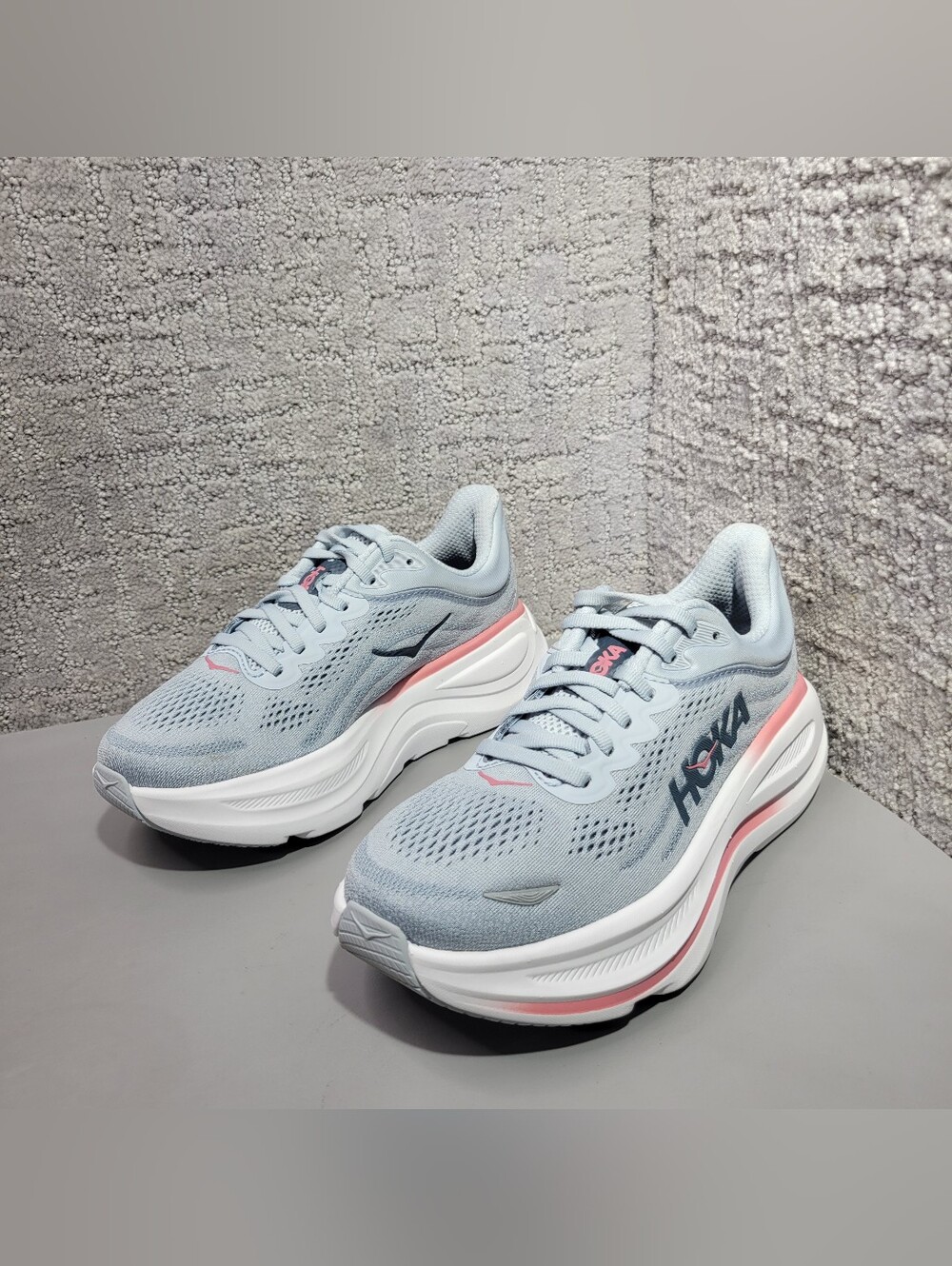 Hoka One One Bondi 9 Wide Women's Size US 5.5D Mineral Blue/Washed Blue Sneakers - Picture 9 of 13